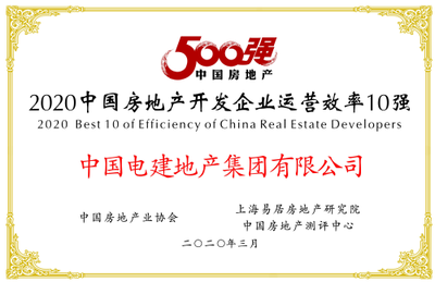 中國電建地產(chǎn)集團榮膺“2020中國房地產(chǎn)開發(fā)企業(yè)500強”，打造綜合開發(fā)與工程建設(shè)新標桿